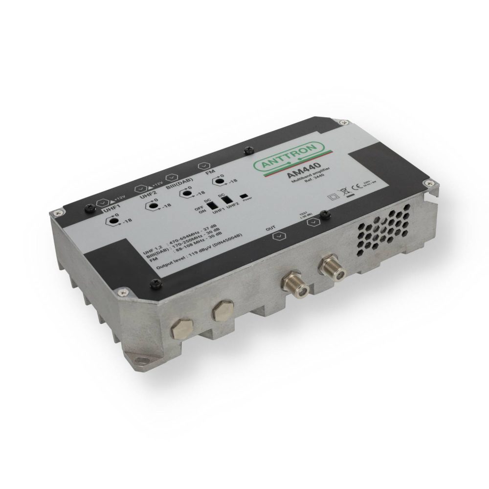 POJAČALO LIN. MULTIBAND AM440 UHF(2)/VHF/FM Reg. 120dBmax - Slika 3