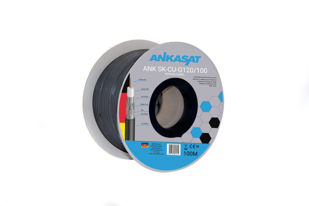 KABEL COAX 120dB CU ANK SK-CU-G 120/100m CRNI Ankasat