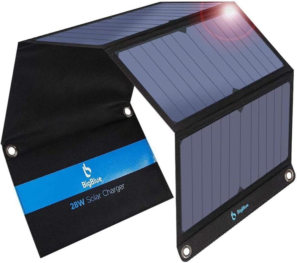 Solarni punjač prenosivi 28W 2x USB-5V/4A IPX4 BigBlue