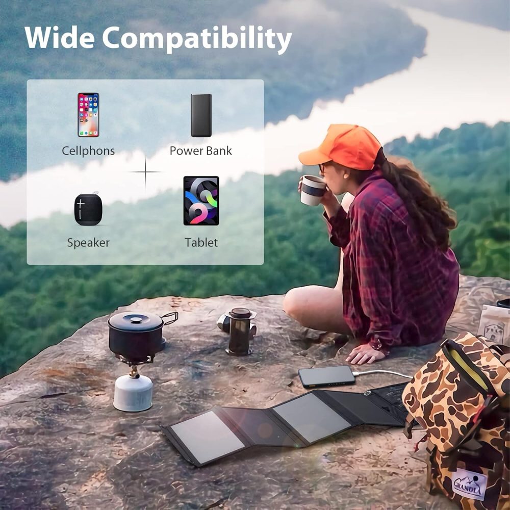 Solarni punjač prenosivi 28W 2x USB-5V/4A IPX4 BigBlue - Slika 4