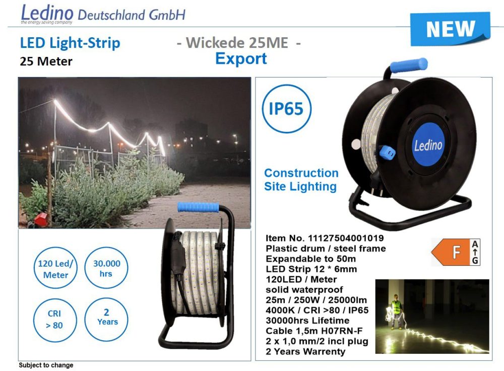 LED-traka Wickede 25ME 250W, 4000K, 25000lm Ledino [NR] - Slika 3