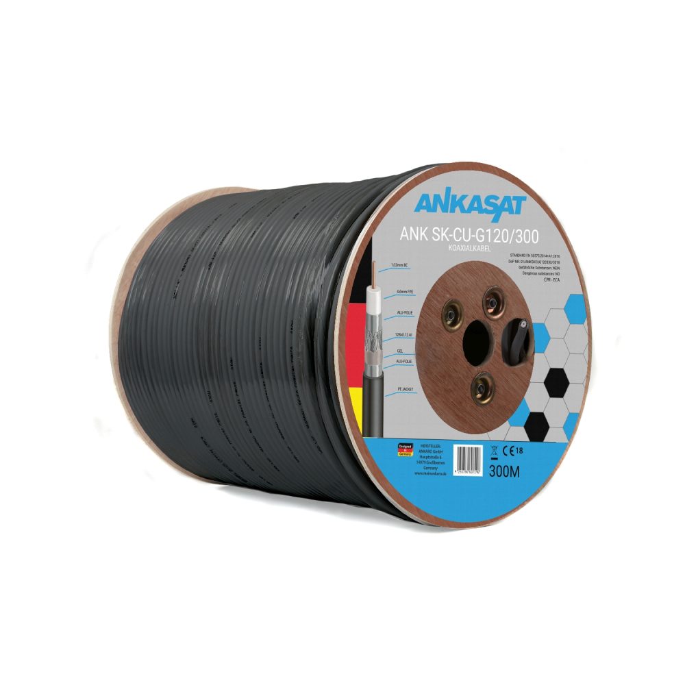 KABEL COAX 120dB CU ANK SK-CU-Gel 120/300m CRNI Ankasat